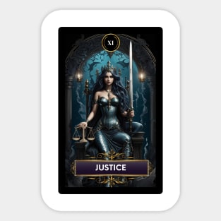 Justice Mermaid Tarot Cards Sticker